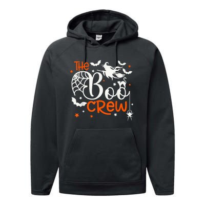 Halloween Boo Crew Witch Bats & Spiders Trick Or Treat Performance Fleece Hoodie