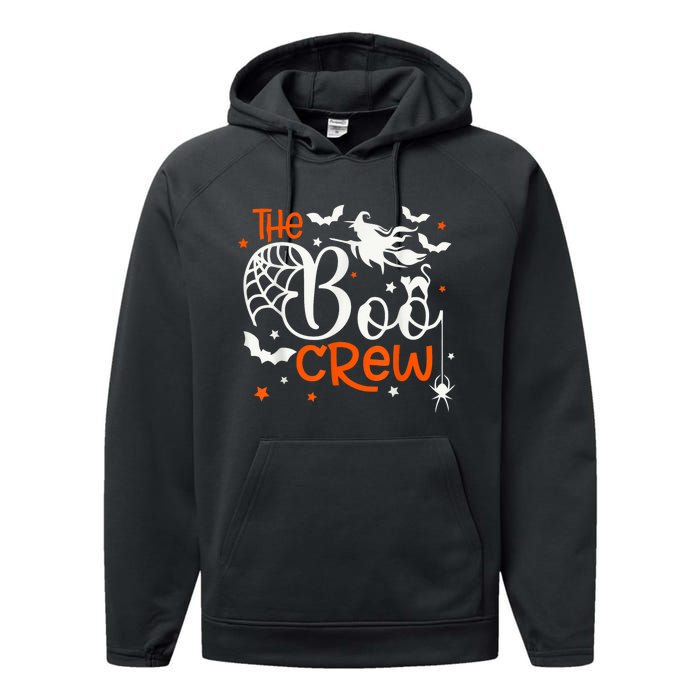 Halloween Boo Crew Witch Bats & Spiders Trick Or Treat Performance Fleece Hoodie