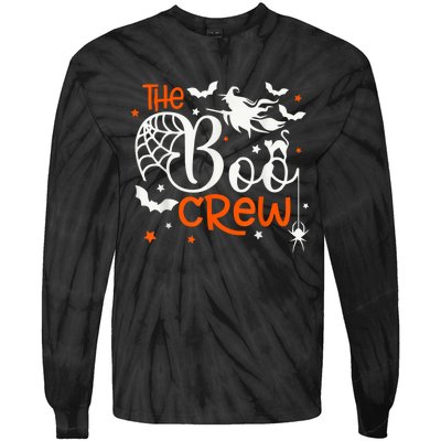 Halloween Boo Crew Witch Bats & Spiders Trick Or Treat Tie-Dye Long Sleeve Shirt