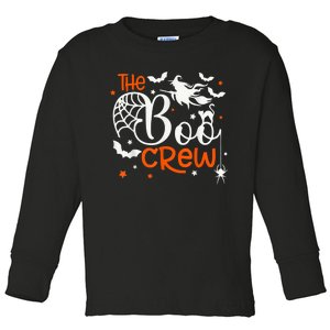 Halloween Boo Crew Witch Bats & Spiders Trick Or Treat Toddler Long Sleeve Shirt