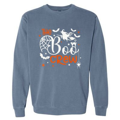 Halloween Boo Crew Witch Bats & Spiders Trick Or Treat Garment-Dyed Sweatshirt