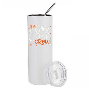 Halloween Boo Crew Witch Bats & Spiders Trick Or Treat Stainless Steel Tumbler