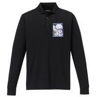 Human By Chance Alpha By Choice Alpha Wolf Performance Long Sleeve Polo