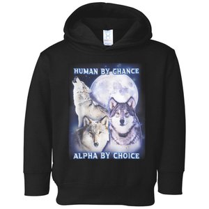 Human By Chance Alpha By Choice Alpha Wolf Toddler Hoodie