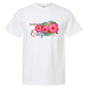 Huntington Beach California Tropical Flowers Family Vacation Gift Garment-Dyed Heavyweight T-Shirt