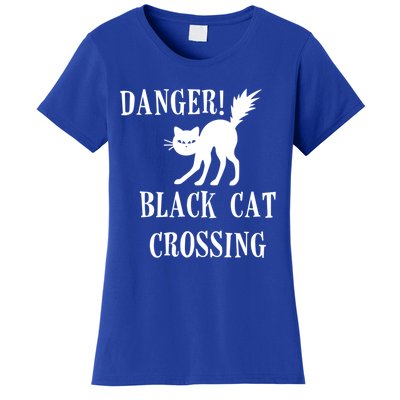 Halloween Black Cat Crossing Trick Or Treat Costume Design Gift Women's T-Shirt