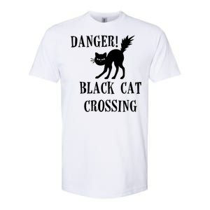 Halloween Black Cat Crossing Trick Or Treat Costume Design Gift Softstyle CVC T-Shirt