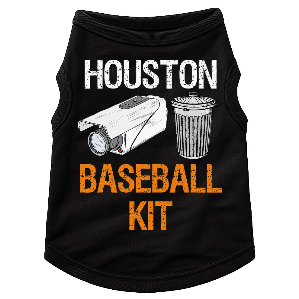 Houston Baseball Camera And Trash Can Gag For Men And Women Doggie Tank