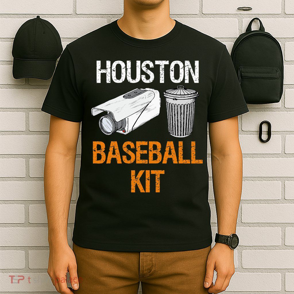 Houston Baseball Camera And Trash Can Gag For Men And Women T-Shirt
