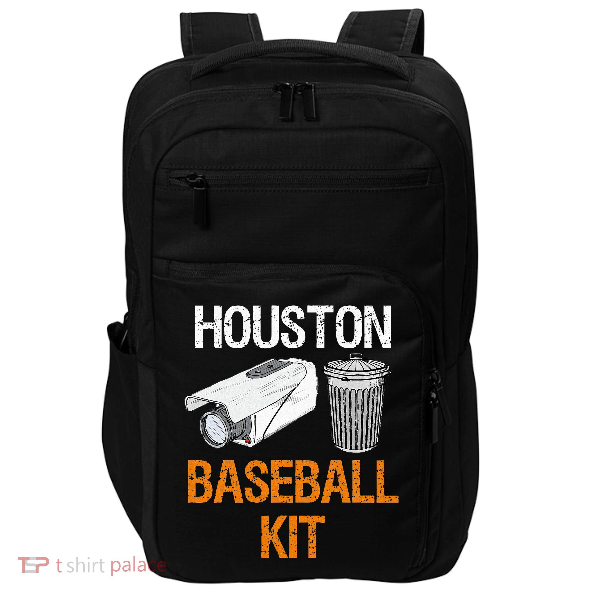 Houston Baseball Camera And Trash Can Gag For Men And Women Impact Tech Backpack