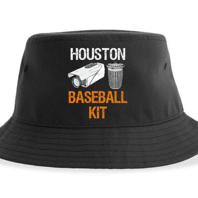 Houston Baseball Camera And Trash Can Gag For Men And Women Sustainable Bucket Hat