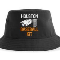 Houston Baseball Camera And Trash Can Gag For Men And Women Sustainable Bucket Hat