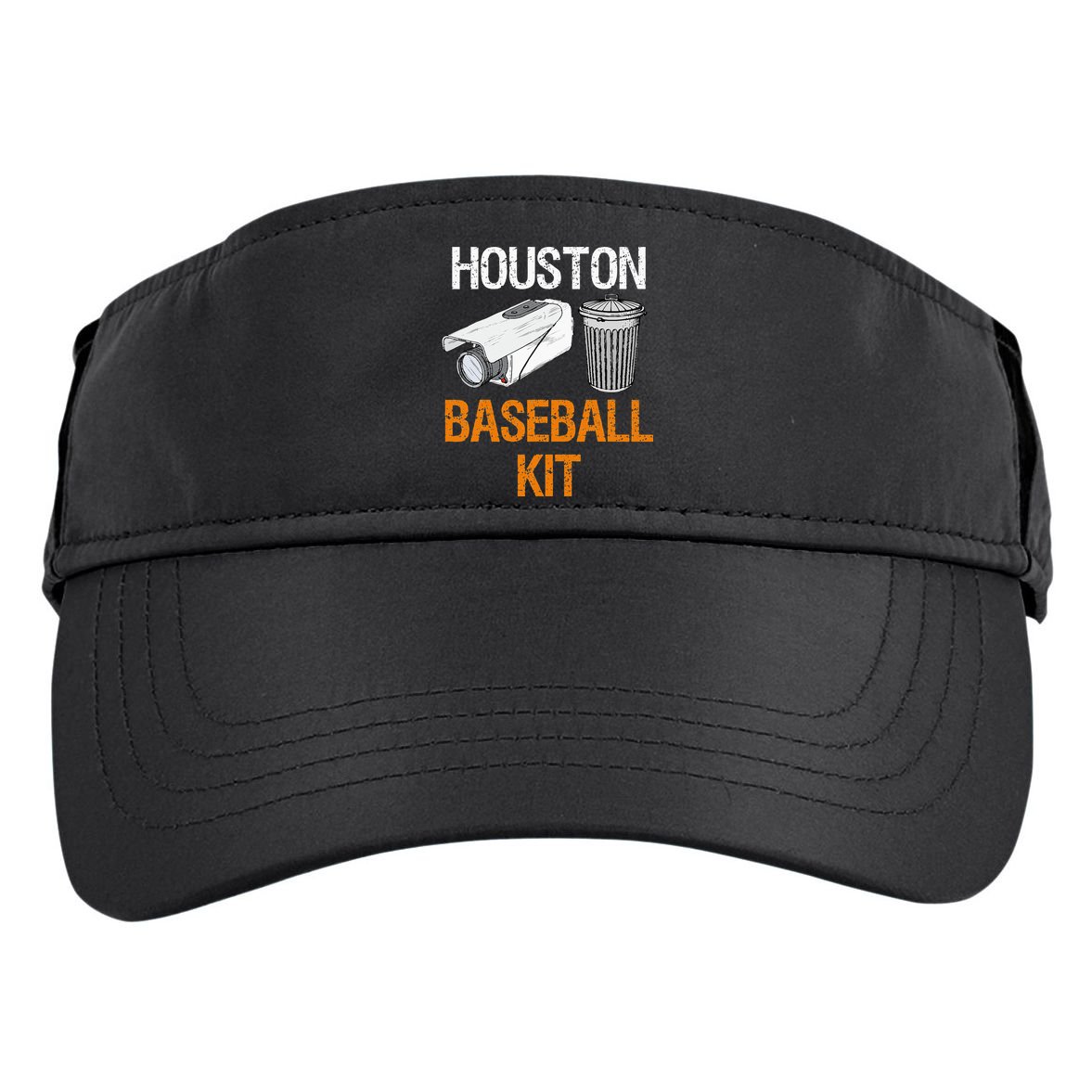 Houston Baseball Camera And Trash Can Gag For Men And Women Adult Drive Performance Visor