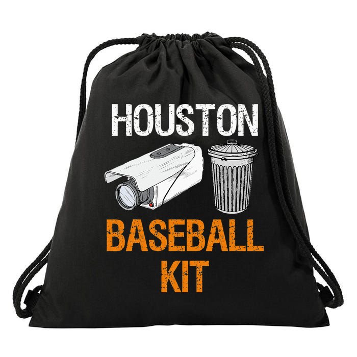 Houston Baseball Camera And Trash Can Gag For Men And Women Drawstring Bag