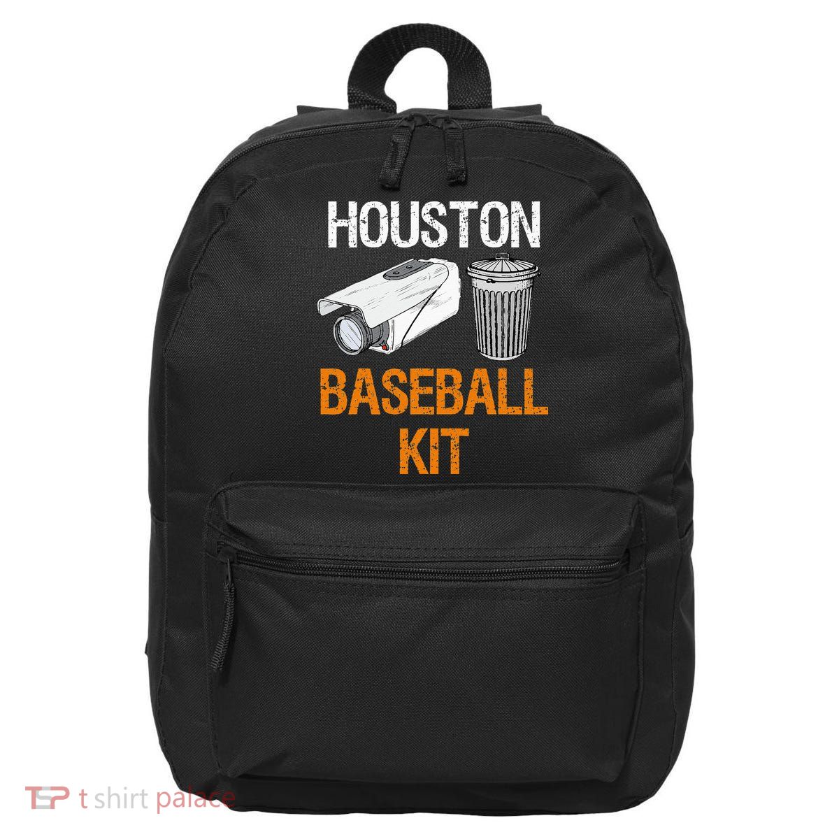 Houston Baseball Camera And Trash Can Gag For Men And Women 16 in Basic Backpack