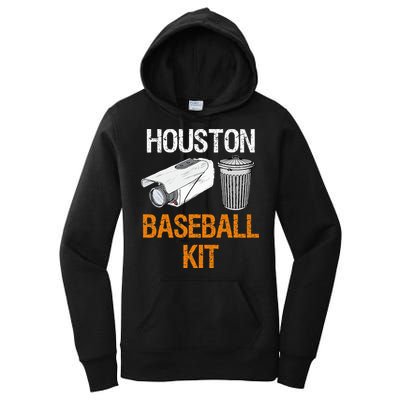 Houston Baseball Camera And Trash Can Gag For Men And Women Women's Pullover Hoodie