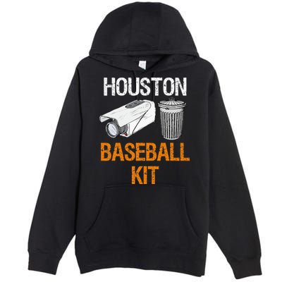 Houston Baseball Camera And Trash Can Gag For Men And Women Premium Pullover Hoodie