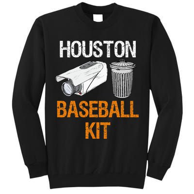 Houston Baseball Camera And Trash Can Gag For Men And Women Tall Sweatshirt