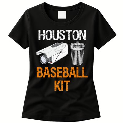 Houston Baseball Camera And Trash Can Gag For Men And Women Womens T-Shirt