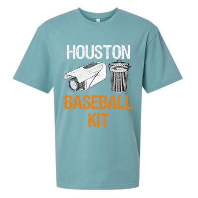 Houston Baseball Camera And Trash Can Gag For Men And Women Sueded Cloud Jersey T-Shirt