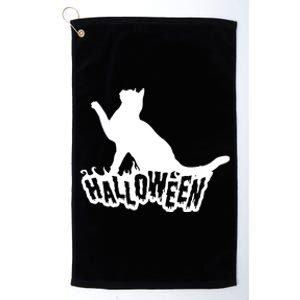 Halloween Black Cat Platinum Collection Golf Towel