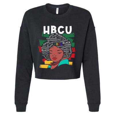 Historical Black College HBCU  Cropped Pullover Crew
