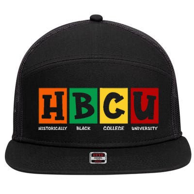  Historical Black College HBCU 7 Panel Mesh Trucker Snapback Hat