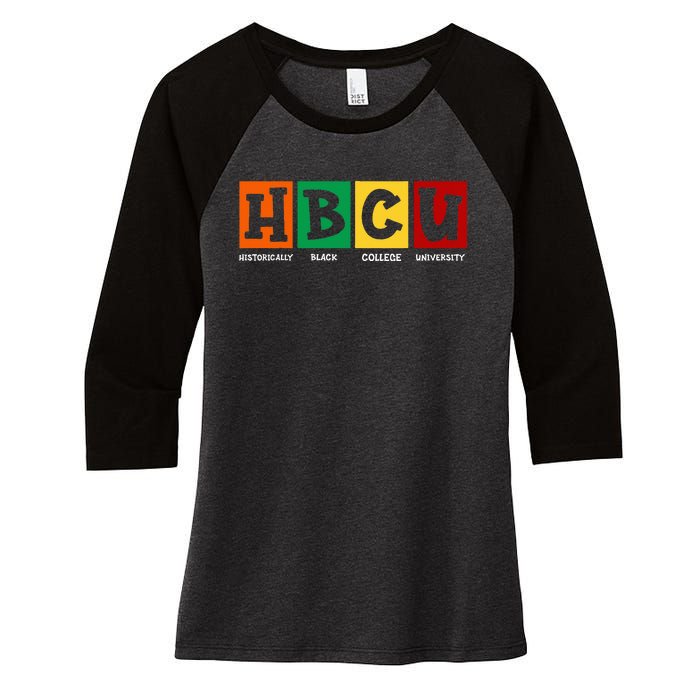  Historical Black College HBCU Women's Tri-Blend 3/4-Sleeve Raglan Shirt