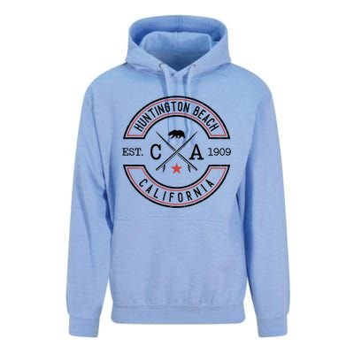 Huntington Beach California Ca Retro Surfer Unisex Surf Hoodie