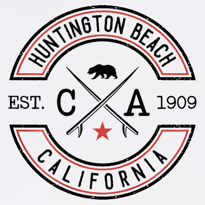 Huntington Beach California Ca Retro Surfer Cool Comfort Performance Bucket Hat
