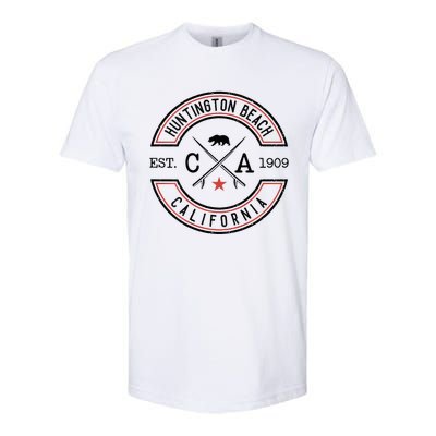 Huntington Beach California Ca Retro Surfer Softstyle® CVC T-Shirt