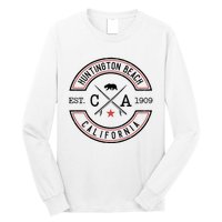 Huntington Beach California Ca Retro Surfer Long Sleeve Shirt