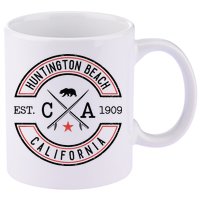 Huntington Beach California Ca Retro Surfer 11oz C Handle Ceramic Mug