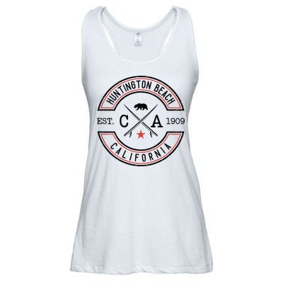 Huntington Beach California Ca Retro Surfer Ladies Essential Flowy Tank