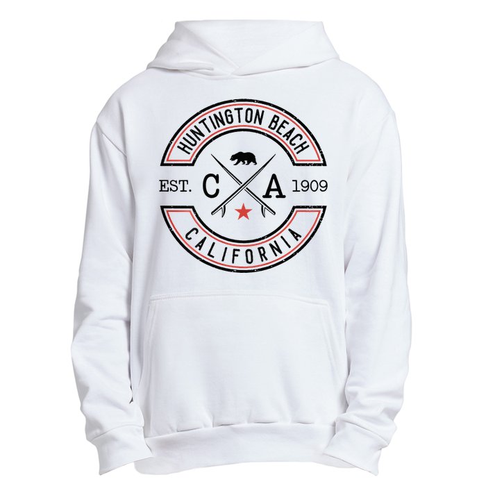 Huntington Beach California Ca Retro Surfer Urban Pullover Hoodie