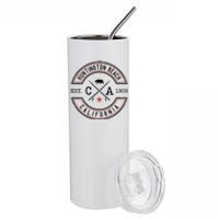 Huntington Beach California Ca Retro Surfer Stainless Steel Tumbler