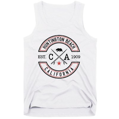 Huntington Beach California Ca Retro Surfer Tank Top