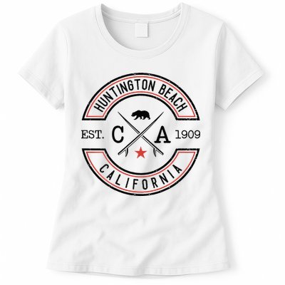 Huntington Beach California Ca Retro Surfer Womens T-Shirt