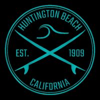 Huntington Beach California Surfer Flat Bill Trucker Hat