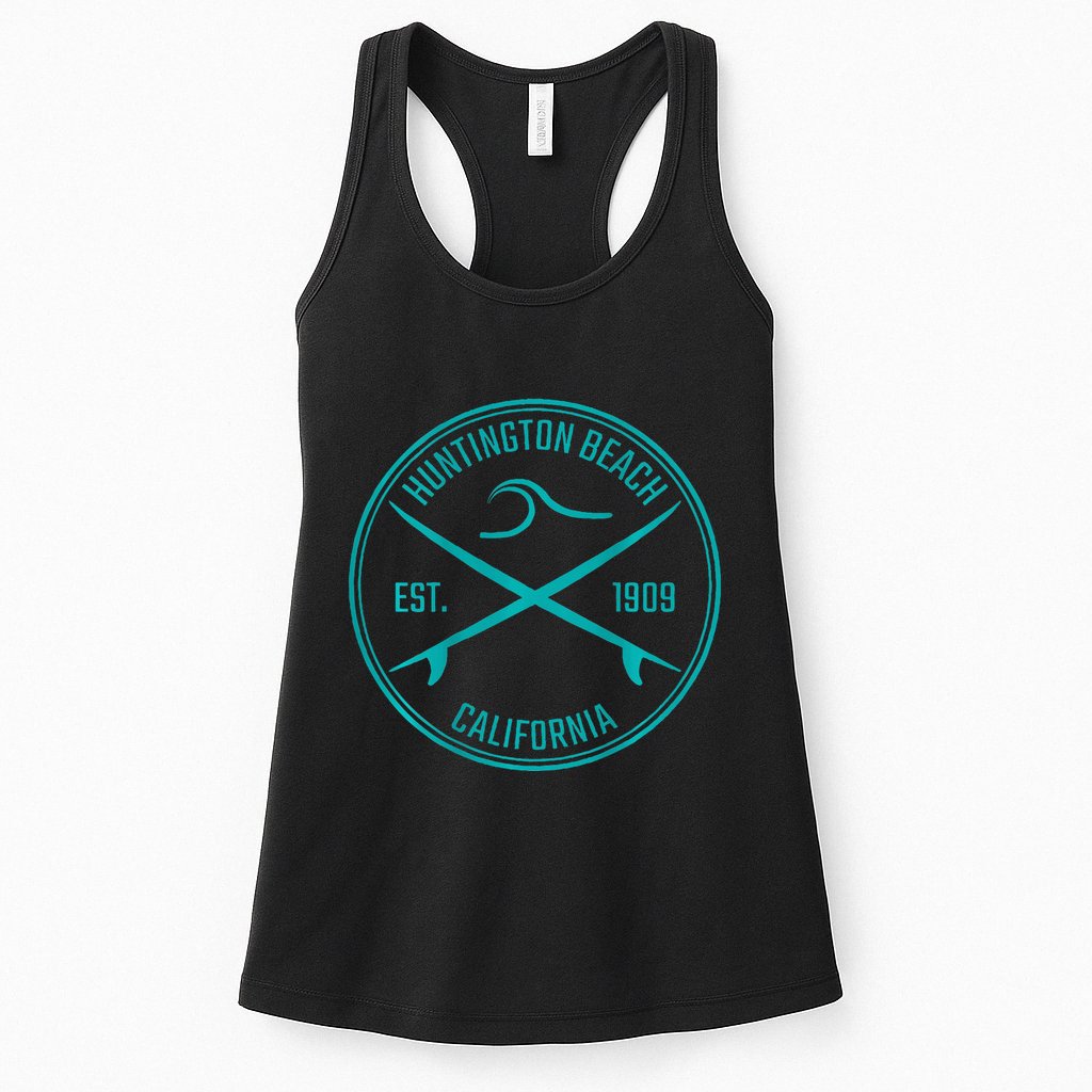 Huntington Beach California Surfer Womens Tank Top