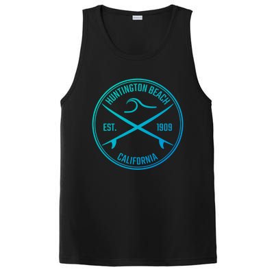 Huntington Beach California Surfer Gift PosiCharge Competitor Tank