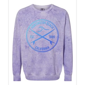 Huntington Beach California Surfer Gift Colorblast Crewneck Sweatshirt