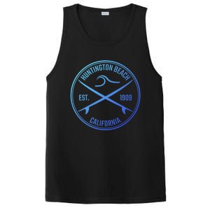 Huntington Beach California Surfer Gift PosiCharge Competitor Tank