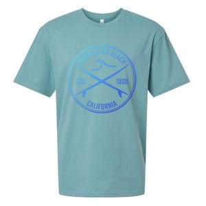 Huntington Beach California Surfer Gift Sueded Cloud Jersey T-Shirt