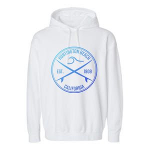 Huntington Beach California Surfer Gift Garment-Dyed Fleece Hoodie