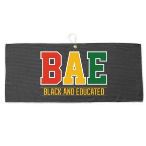 Historically Black College University Bae Black And Educated Gift Large Microfiber Waffle Golf Towel