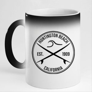 Huntington Beach California Surfer Hoodie 11oz Black Color Changing Mug