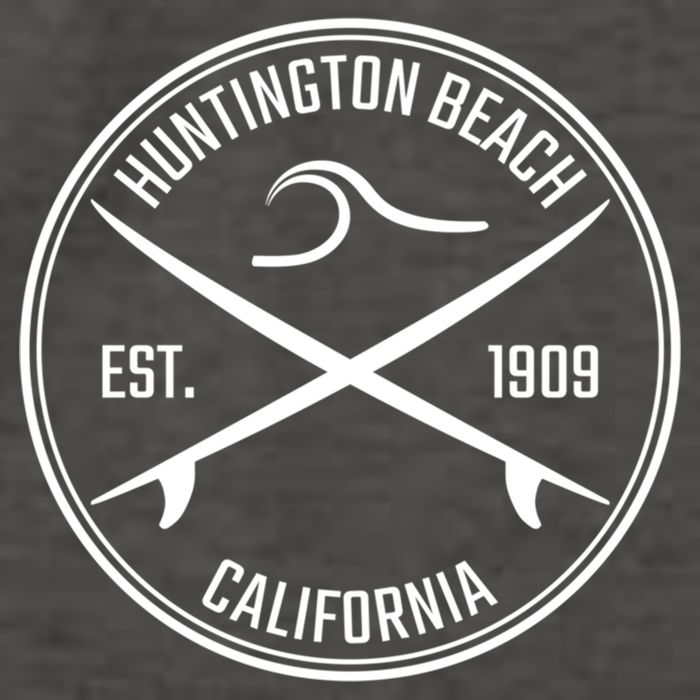 Huntington Beach California Surfer Hoodie Vector Backpack