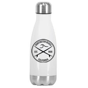 Huntington Beach California Surfer Hoodie Stainless Steel Insulated Water Bottle