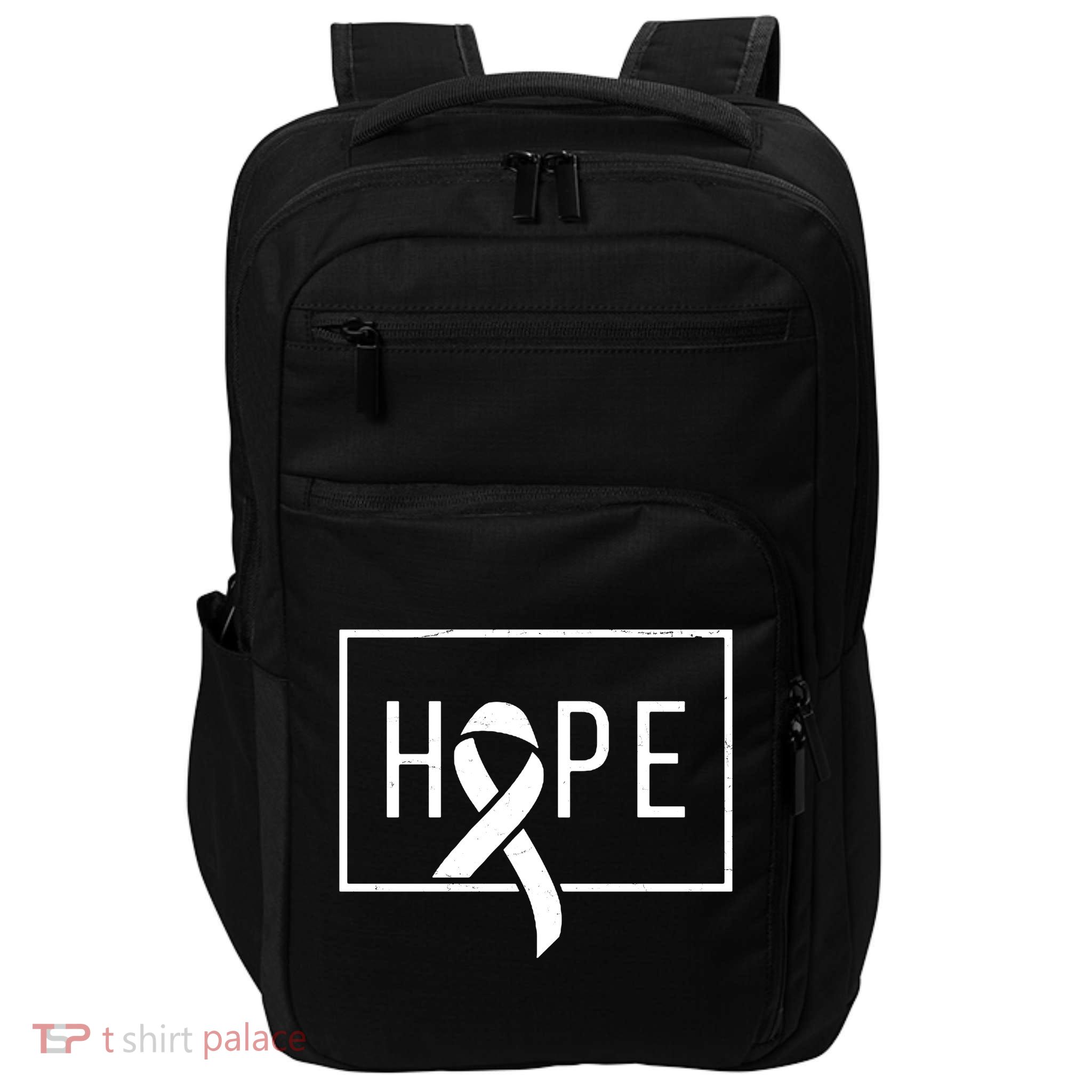 Hope Breast Cancer Awareness Ribbon Impact Tech Backpack